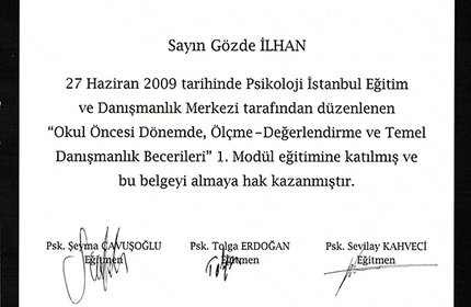 Okul öncesi değelendirme
