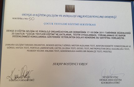 Çocuk testleri eğitimi